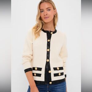 Tuckernuck Cream and Black Stefi Sweater